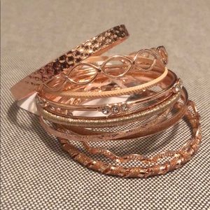 True Love Textured Bangle Bracelet Set